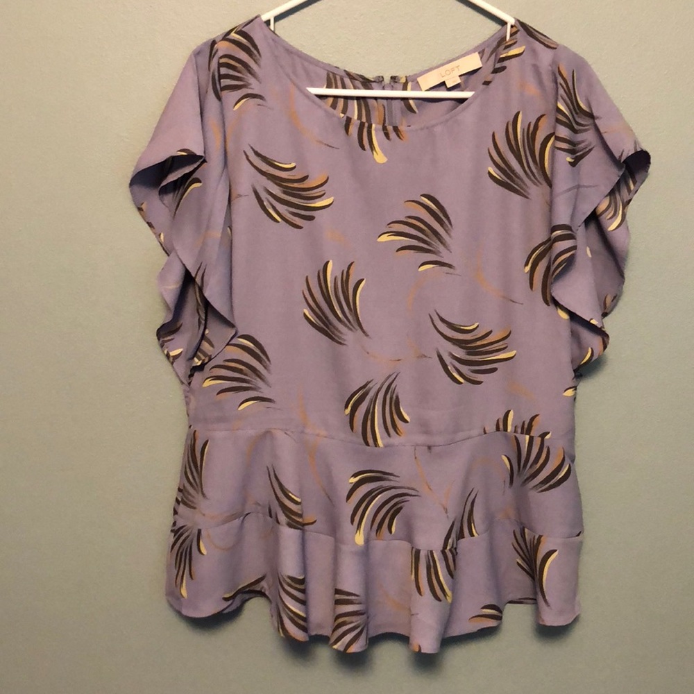 LOFT Tiered Peplum Top